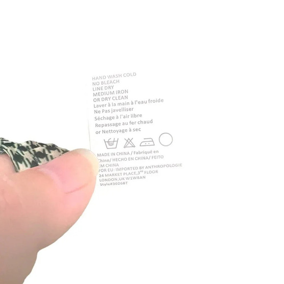 Anthropologie Tiny Trouvaille Slip Dress Midi Scarf Paisley Print‎ Green Size XS - Picture 10 of 10